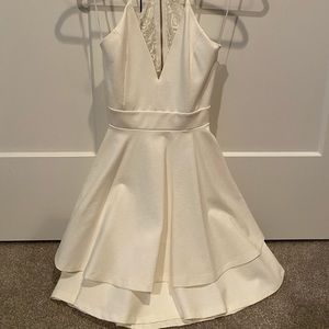 White backless dress